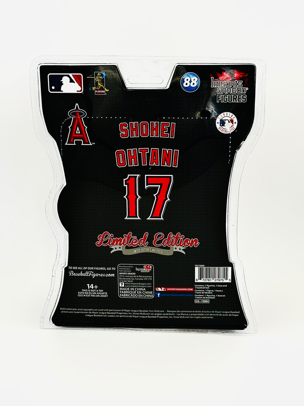 Shohei Ohtani Limited Edition Imports Dragon Collectible Figure Back